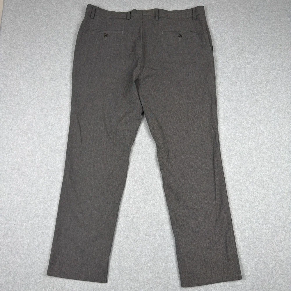 Tommy Hilfiger Mens Dress Pants 38x30 Gray Flat Front Slacks Preppy Office